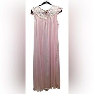 Vintage Figurefit cottage long gown light Pink size Large